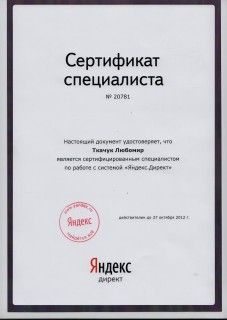 SEO-Studio - сертифицированный партнер Яндекса 4