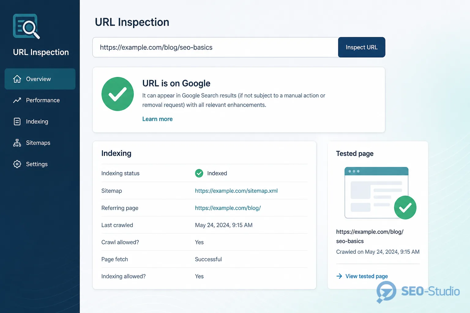 Як перевірити індексацію сайту в Google покроковий гайд 2 Звіт URL Inspection зі статусом URL is on Google і датою останнього сканування