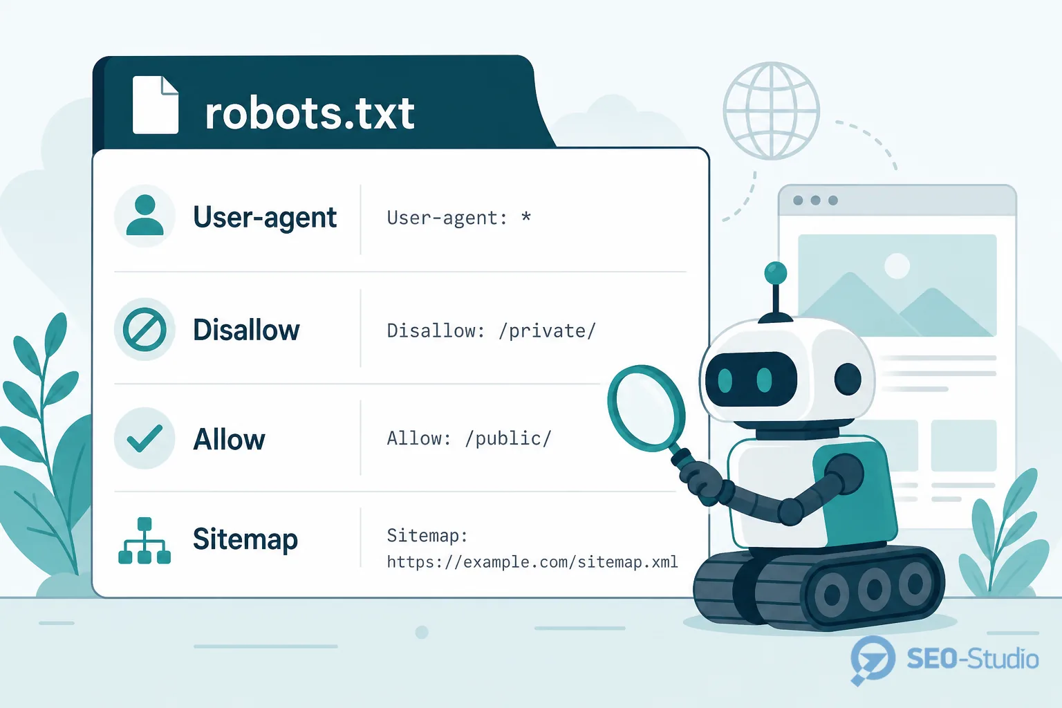 Приклад коректного User-agent Disallow Allow і рядка Sitemap