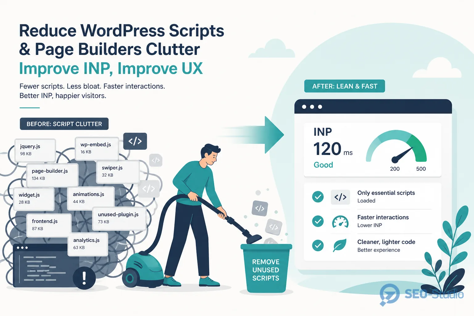 WordPress и Web Vitals практические шаги без полной переработки темы 2 Список плагинов и конструктора с тяжёлыми JS-бандлами на фронте WordPress