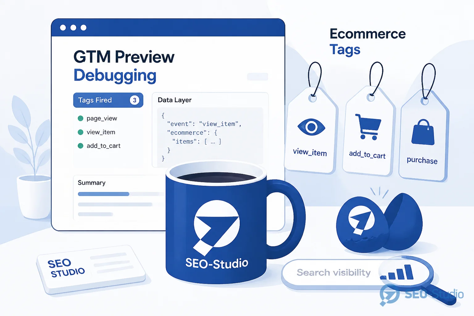 Ecommerce data layer WooCommerce типові дірки 3 Екран Tag Assistant DebugView і console з dataLayer.push