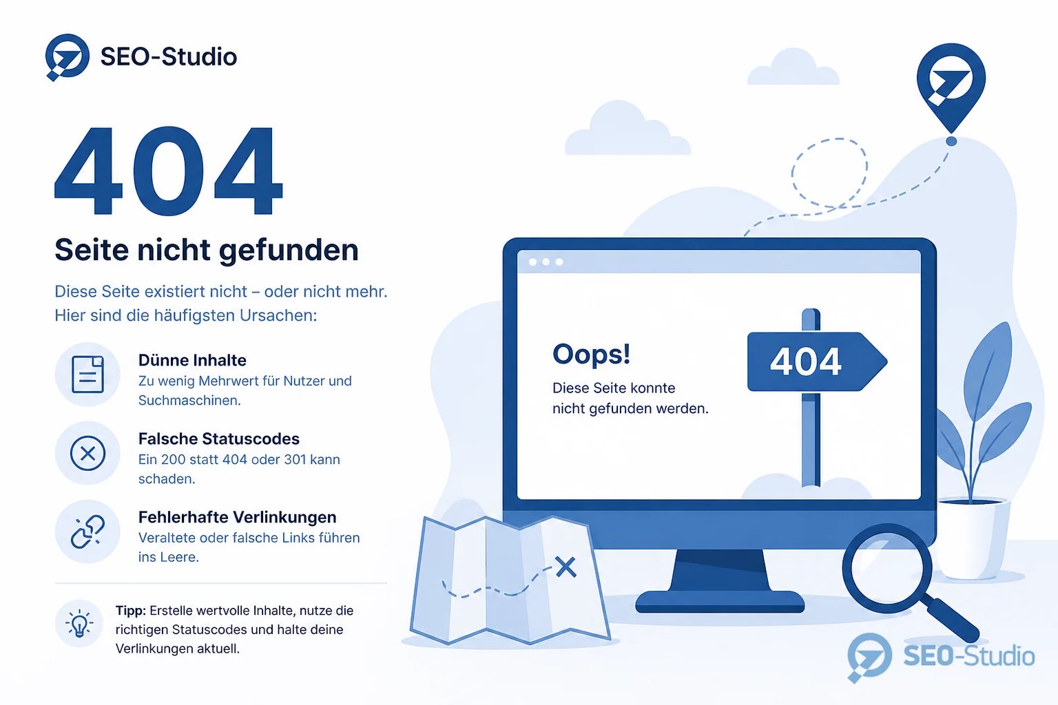 Схема причин soft 404 порожні категорії, фільтри, thin-сторінки