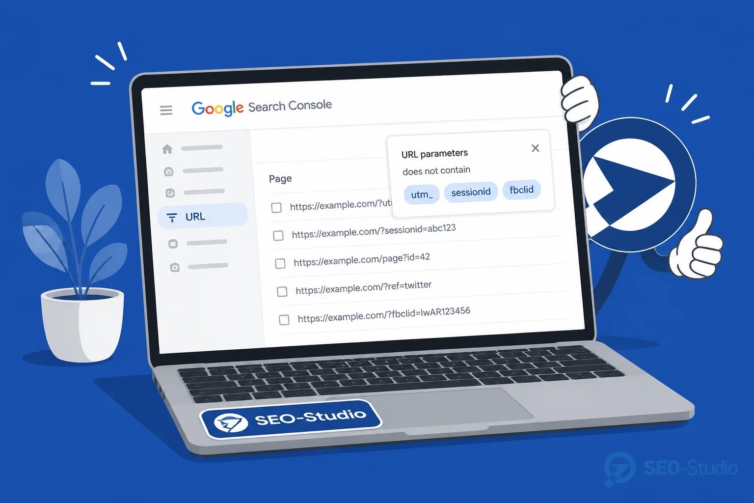 Параметры URL в Search Console 1 Таблица UTM session id и sort параметров с меткой ignore