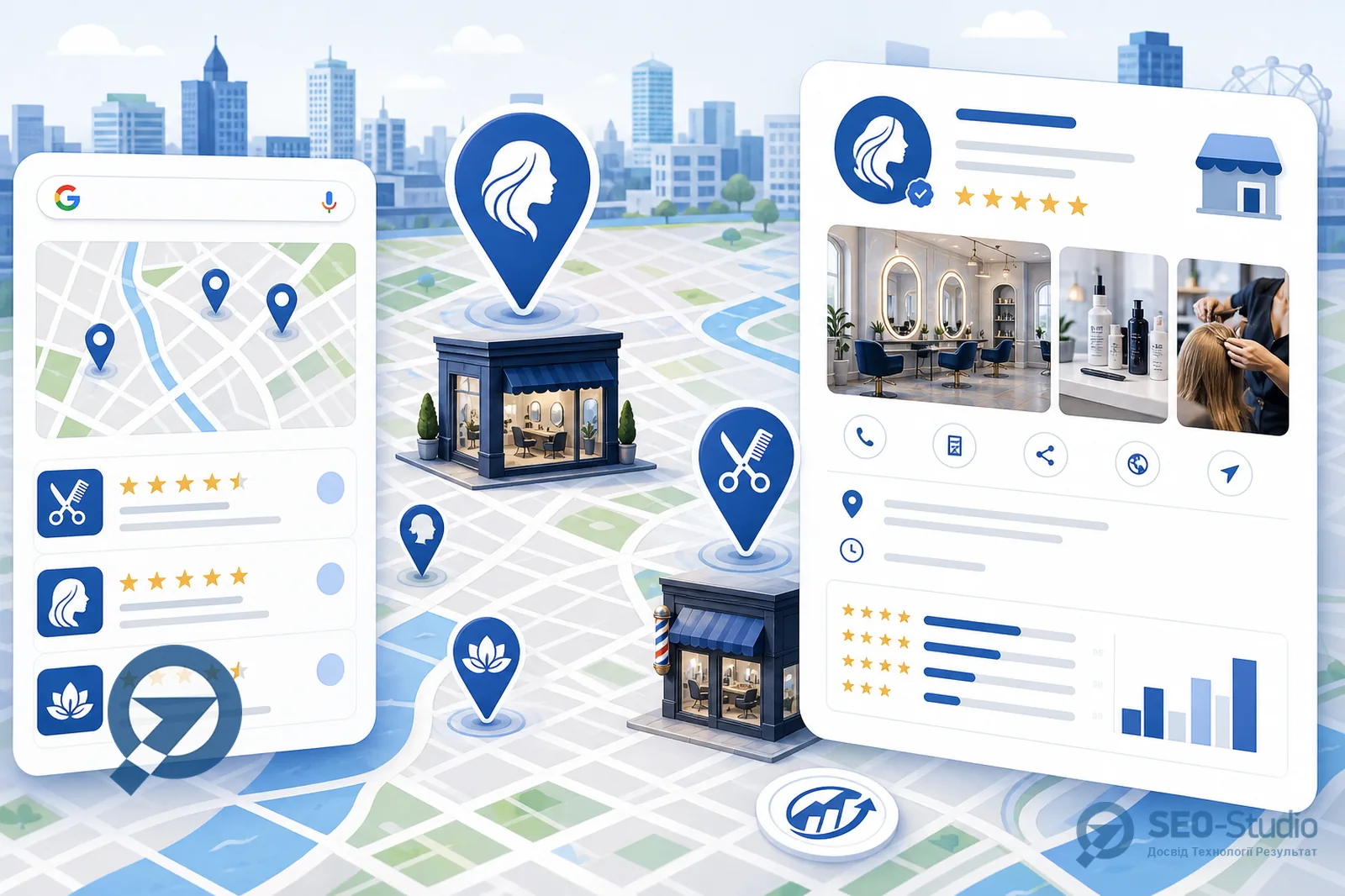 Как продвигать сайт салона красоты 1 Карта города с салонами красоты и Google Business Profile