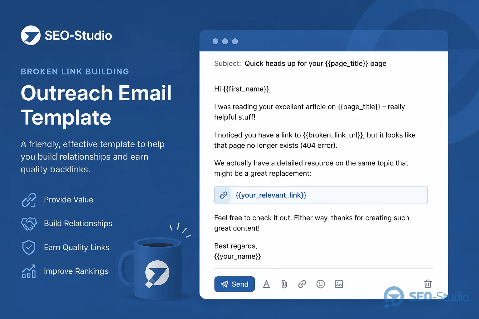 Broken link building процесс и шаблон 3 Документ с шаблоном темы письма и тела outreach